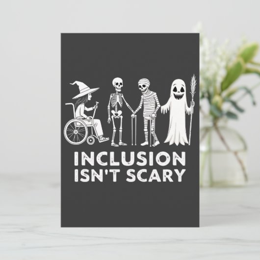 Invitation L'inclusion n'est pas effrayant Enseignant de sque (Debout devant)