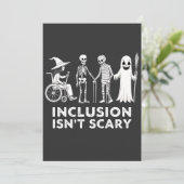 Invitation L'inclusion n'est pas effrayante Professeur squele (Debout devant)