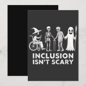 Invitation L'inclusion n'est pas effrayante Professeur squele (Devant / Derrière)