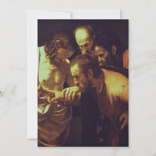 Invitation L'Incrédulité de saint Thomas par le Caravage (Devant)