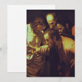 Invitation L'Incrédulité de saint Thomas par le Caravage (Devant / Derrière)