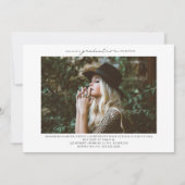 Invitation Line Art Photo Graduation Party (Devant)