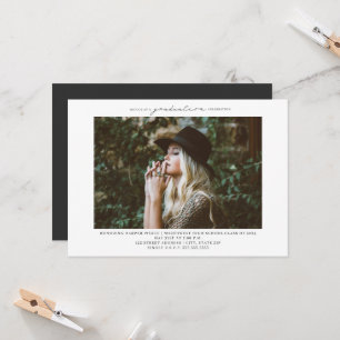 Invitation Line Art Photo Graduation Party