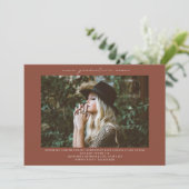 Invitation Line Art Photo Terracotta Graduation Party (Debout devant)