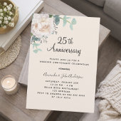 Invitation Linerie de verdure florale pour les 25 ans de mari