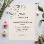 Invitation Linerie de verdure florale pour les 25 ans de mari