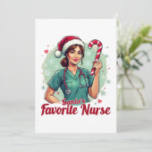 Invitation L'infirmière préférée du Père Noël (Debout devant)
