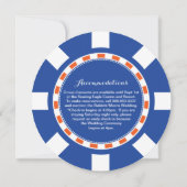 Invitation L'information l'épousant du jeton de poker | de (Dos)