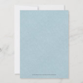 Invitation Linge Bleu Clair Simple Script Noir Enregistrer La (Dos)