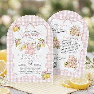 Invitation Linge de bébé Citronnade Baby Shower