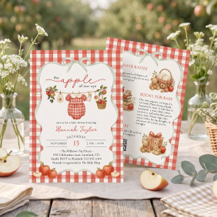 Invitation Linge de bébé pour Baby Shower Apple of Our Eye