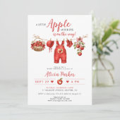 Invitation Linge de bébé shower apple de nos yeux (Debout devant)