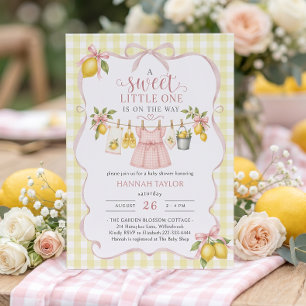 Invitation Linge de citron Baby Shower