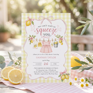 Invitation Linge de citron Baby Shower