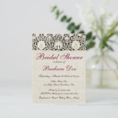 Invitation Linge de dentelle mariage blanc classique jolie (Debout devant)
