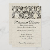 Invitation Linge de dentelle mariage blanc classique jolie (Devant / Derrière)