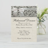 Invitation Linge de dentelle mariage blanc classique jolie (Debout devant)