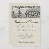 Invitation Linge de dentelle mariage blanc classique jolie (Devant / Derrière)