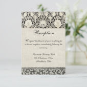 Invitation Linge de dentelle mariage blanc classique jolie (Debout devant)