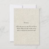 Invitation Linge de dentelle mariage blanc classique jolie (Dos)