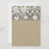 Invitation Linge de dentelle mariage blanc classique jolie (Dos)