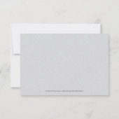 Invitation Linge gris Simple Noir Script Détails du Mariage (Dos)