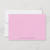 Invitation Linge rose Simple Noir Script Détails du Mariage (Dos)