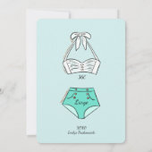 Invitation Lingerie Bleue Douche Mariée Blonde (Dos)