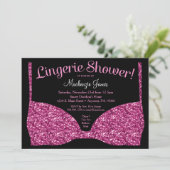 Invitation Lingerie Bridal Douche Pink Glam (Debout devant)