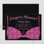 Invitation Lingerie Bridal Douche Pink Glam (Devant / Derrière)
