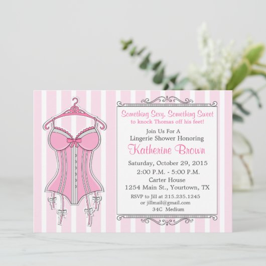 Invitation Lingerie Bridal Shower (Debout devant)