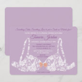 Invitation lingerie de couleur de fond (Devant / Derrière)