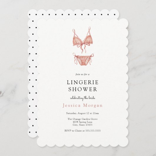 Invitation Lingerie Douche (Devant / Derrière)