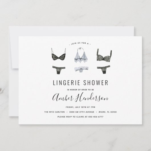Invitation Lingerie Douche (Devant)