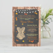 Invitation Lingerie Douche fête nuptiale Automne Corset Invit (Debout devant)