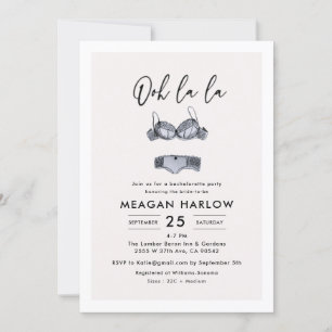 Invitation Lingerie Douche Ooh La Bachelorette Party