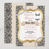 Invitation Lingerie Douche Or Crème Dentelle Soutien-Gorge Pe (Devant / Derrière)