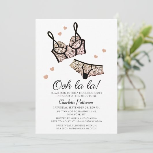 Invitation Lingerie Fête des mariées Panty Bachelorette (Debout devant)