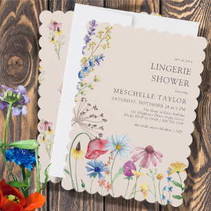 Invitation Lingerie Fleur Sauvage Rustique Botanique