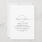 Invitation Lingerie moderne Script Douche (Devant)