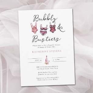 Invitation Lingerie Party Bubbly Bustiers Fête des mariées ch