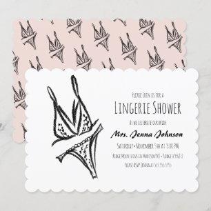 Invitation Lingerie pour enterrement de vie de jeune fille Ca