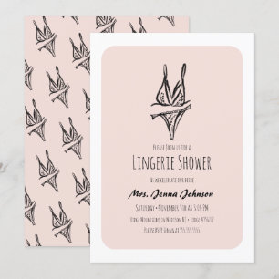 Invitation Lingerie pour enterrement de vie de jeune fille Sh
