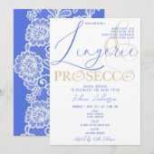 Invitation Lingerie & Prosecco Quelque chose de bleu Fête des (Devant / Derrière)