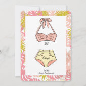 Invitation Lingerie Tropicale Mariée Brune sous la Douche (Dos)