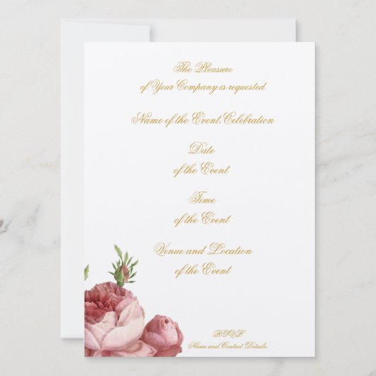 Invitation l'invitation (Dos)