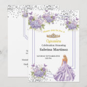 Invitation L'invitation à la Quinceanera (Devant / Derrière)