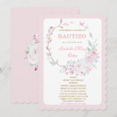 Invitation L'invitation au baptême de notre fille (Devant / Derrière)