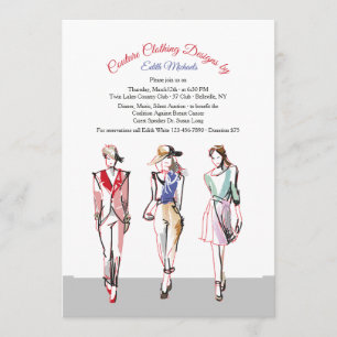 Invitation L'invitation au défilé de mode sur mesure