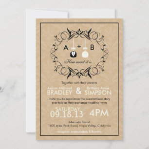 Invitation L'invitation au mariage moderne Cakepop d'amour le